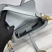 Dior Saddle With Strap Grey 25.5x20x6.5cm - 4