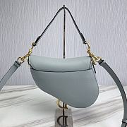 Dior Saddle With Strap Grey 25.5x20x6.5cm - 2