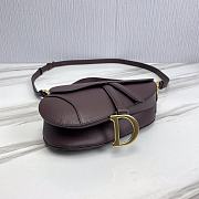 Dior Saddle With Strap Brown 25.5x20x6.5cm - 6