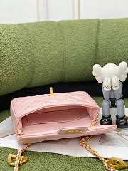 Chanel Mini Flap Bag Pink Lambskin Gold 20x14x8cm - 2