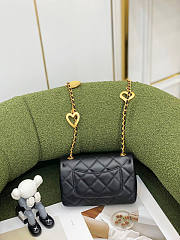 Chanel Mini Flap Bag Black Lambskin Gold 20x14x8cm - 6