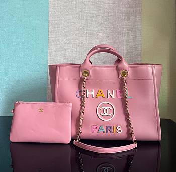 Chanel Shopping Tote Pink 30x50x22cm