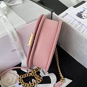 Chanel Small Boy Messenger Caviar Pink Bag 18x12.5x6cm - 5