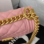 Chanel Small Boy Messenger Caviar Pink Bag 18x12.5x6cm - 4