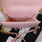 Chanel Small Boy Messenger Caviar Pink Bag 18x12.5x6cm - 3