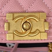 Chanel Small Boy Messenger Caviar Pink Bag 18x12.5x6cm - 2