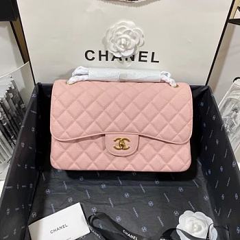 Chanel Jumbo Flap Bag Caviar Light Pink Gold 30cm