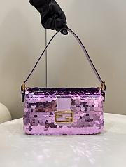 Fendi Baguette Purple Sequined 27x5x14cm - 1