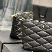 YSL Sade Pouch in Quilted Lambskin Black 26x19x11cm - 4