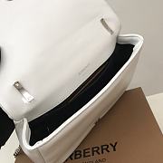 Burberry Horseferry Print Quilted Small Lola White Bag 23x6x13cm - 5