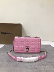 Burberry Pink Small Silver Lola Bag 23x13x6cm - 1