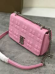 Burberry Pink Small Silver Lola Bag 23x13x6cm - 2