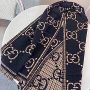 Gucci Wool Black Scarf 47x180cm - 3