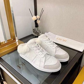 Dior Star Sneaker White Calfskin and Shearling