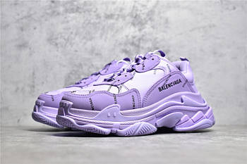 Balenciaga Triple S Purple Sneakers