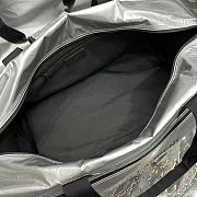 YSL Nuxx Duffle in Metallized Nylon Silver 50x24x25cm - 5