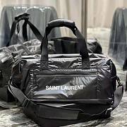 YSL Nuxx Duffle in Metallized Nylon Black 50x24x25cm - 1