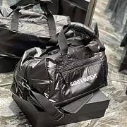 YSL Nuxx Duffle in Metallized Nylon Black 50x24x25cm - 3