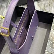 YSL Le 5 A 7 Hobo Bag in Python Purple 23x16x6.5cm - 3