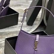 YSL Le 5 A 7 Hobo Bag in Python Purple 23x16x6.5cm - 5