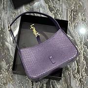 YSL Le 5 A 7 Hobo Bag in Python Purple 23x16x6.5cm - 6