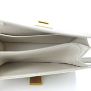 Celine Cowhide Hand Rubbing Pattern White 11043 Size 18 x 15 x 6 cm - 4