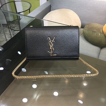 YSL Kate Small Chain Black Gold Bag 20x12.5x5cm