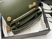 Chanel Flap Bag Lambskin Khaki Green Gold 22x13x4.5cm - 4