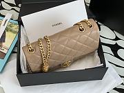 Chanel Flap Bag Lambskin Gold Beige 25x16x10cm - 4