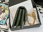 Chanel Flap Bag Lambskin Gold Khaki Green 25x16x10cm - 5