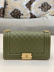 Chanel Leboy Boy Bag Green Caviar Gold 25cm - 1