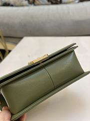 Chanel Leboy Boy Bag Green Caviar Gold 25cm - 4