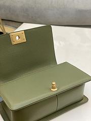 Chanel Leboy Boy Bag Green Caviar Gold 25cm - 5