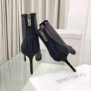 Jimmy Choo Bing Boot 100 Black Suede and Mesh Ankle 10cm - 5