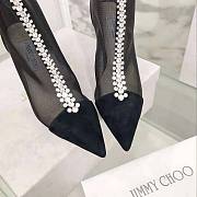 Jimmy Choo Bing Boot 100 Black Suede and Mesh Ankle 10cm - 2