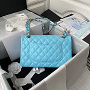 Chanel Flap Bag Lambskin Blue Sliver 25cm - 2