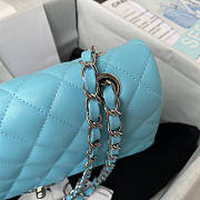 Chanel Flap Bag Lambskin Blue Sliver 25cm - 4