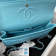 Chanel Flap Bag Lambskin Blue Sliver 25cm - 5