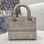 Dior Lady D-lite Rose Des Vents Toile de Jouy 24x20x11cm - 3