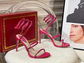 Rene Caovilla Cleo Pink Sandal Heels 10cm