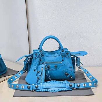 Balenciaga Neo Cagole XS Handbag in Blue 26x18x13cm