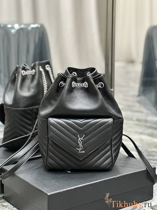 YSL Joe Backpack Black In Lambskin 22x29x15cm - 1