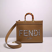 Fendi Sunshine Medium Light Brown Leather 35x31x17cm - 1