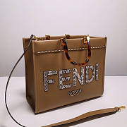 Fendi Sunshine Medium Light Brown Leather 35x31x17cm - 6