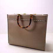 Fendi Sunshine Medium Grey Leather 35x31x17cm - 4