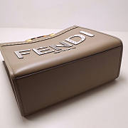 Fendi Sunshine Medium Grey Leather 35x31x17cm - 5