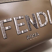 Fendi Sunshine Medium Grey Leather 35x31x17cm - 2