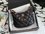 Chanel 22k Lambskin Hobo Black Bag 24x17.5x6cm - 1