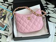 Chanel 22k Lambskin Hobo Pink Bag 24x17.5x6cm - 1