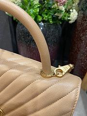 Chanel Coco Handle Chevron Beige Gold Caviar 29x18x12cm - 6